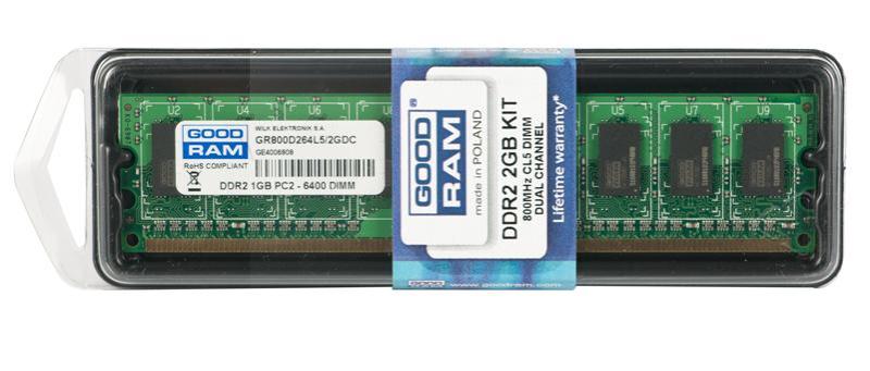 Pamięć RAM GoodRam DDR2 2GB 800 DUAL (2 x 1GB) CL5