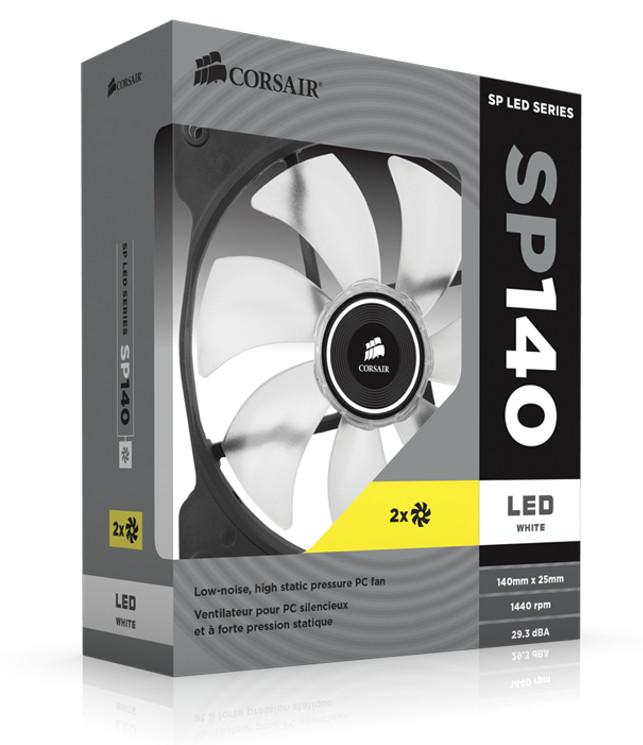 Corsair Air Series SP140 LED Twin Pack (biały)