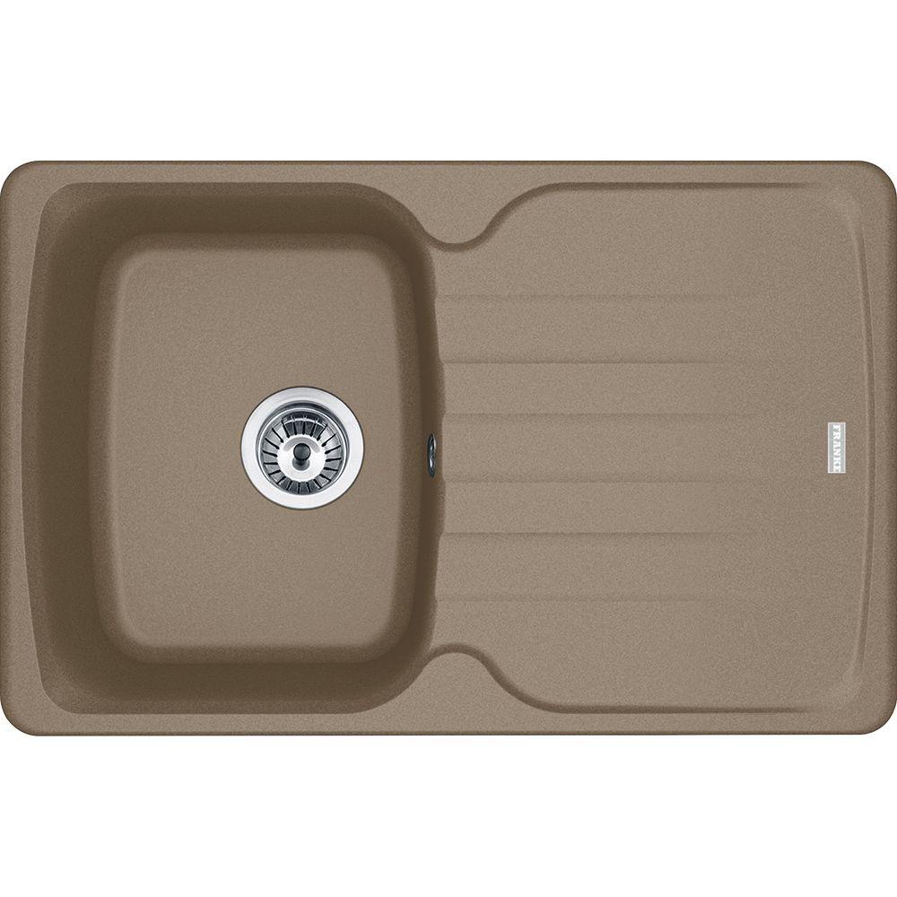 Zlewozmywak Franke Antea AZG 611-78 - cappuccino - granitowy - wpuszczany w blat - ociekacz