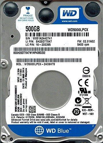 Dysk WD WD5000LPCX Blue 500GB 2,5"