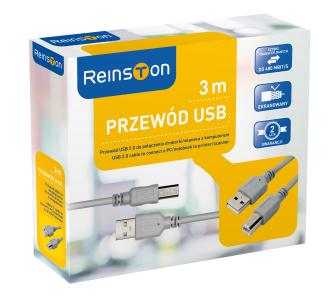 Kabel USB Reinston EKK02 3m Srebrno-szary