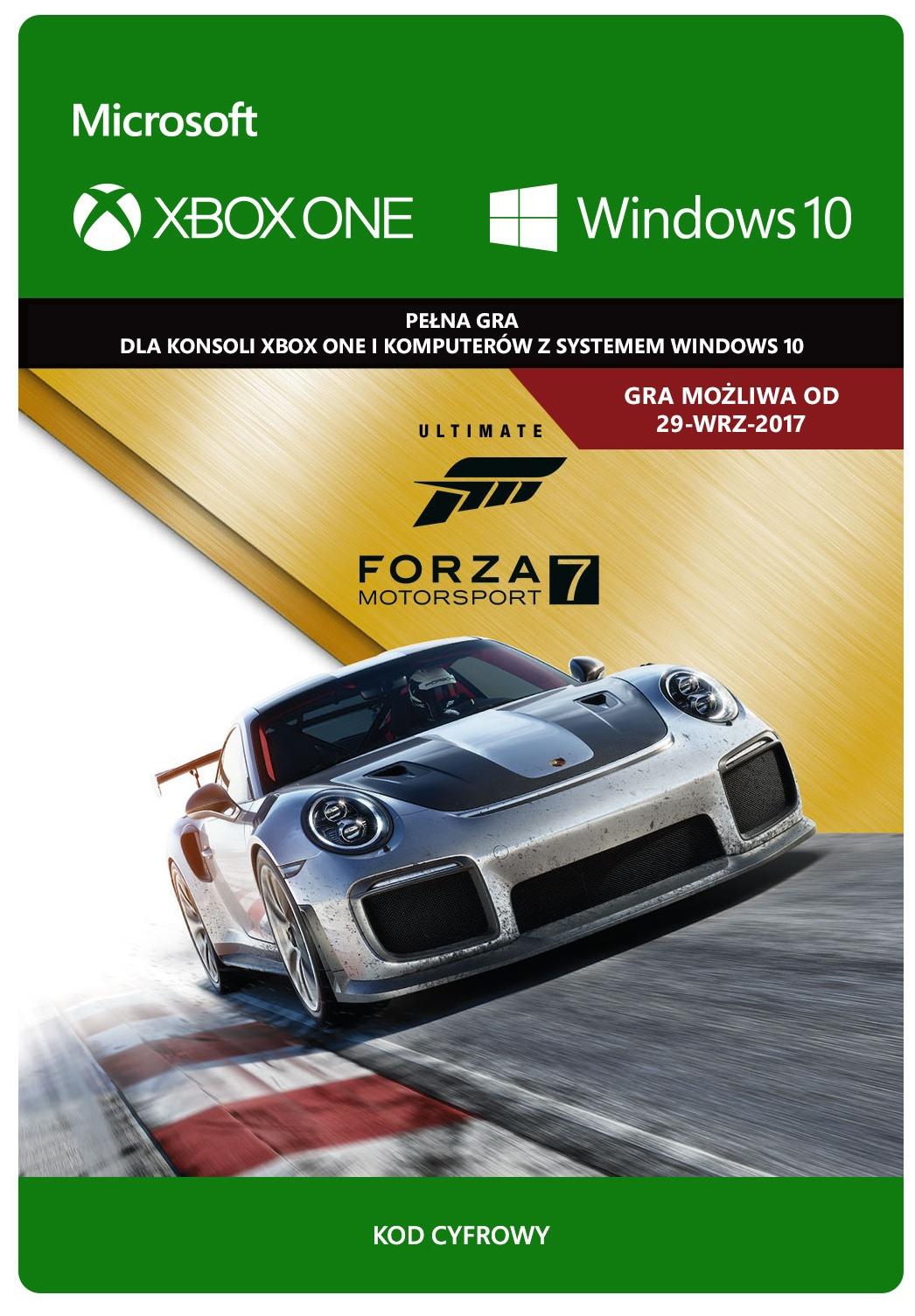 Forza Motorsport 7 - Edycja Ultimate [kod aktywacyjny] Gra na Xbox One (Kompatybilna z Xbox Series X/S)