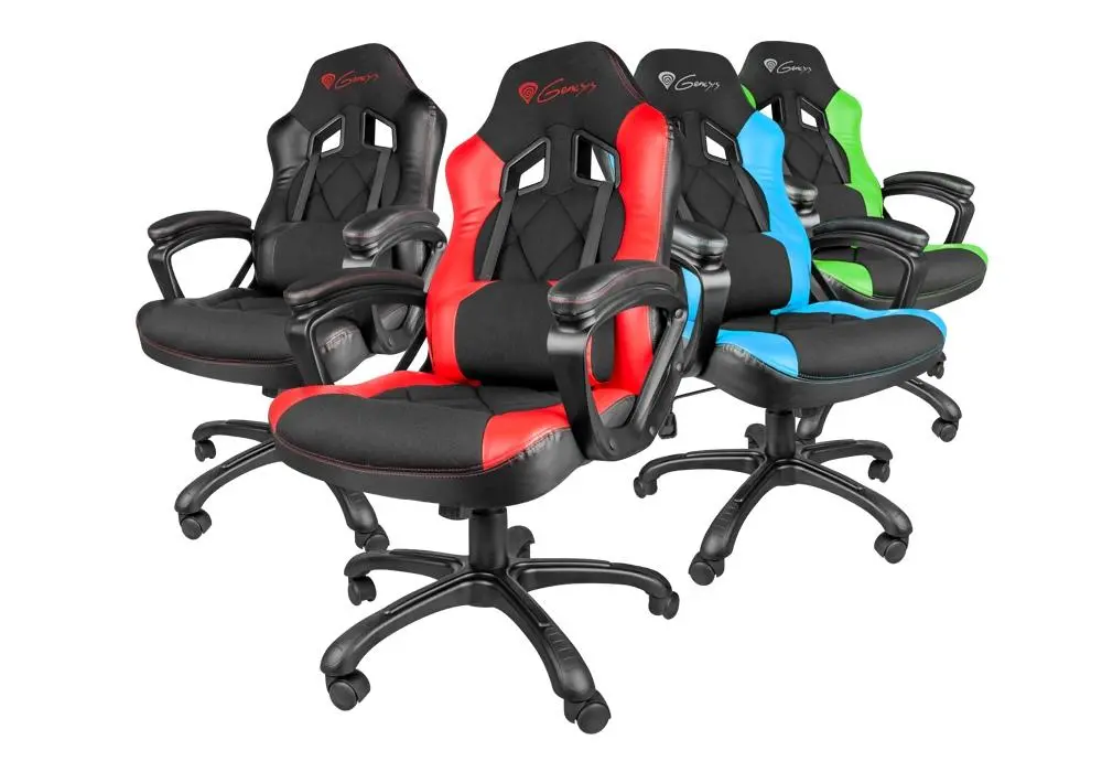 Fotel Genesis Nitro 330 Gamingowy do 120kg Skóra ECO Tkanina Czarno-zielony
