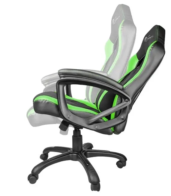 Fotel Genesis Nitro 330 Gamingowy do 120kg Skóra ECO Tkanina Czarno-zielony