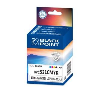 Tusz Black Point BPC521CMYK (zamiennik CLI-521C/M/Y/K) Kolor 24 ml