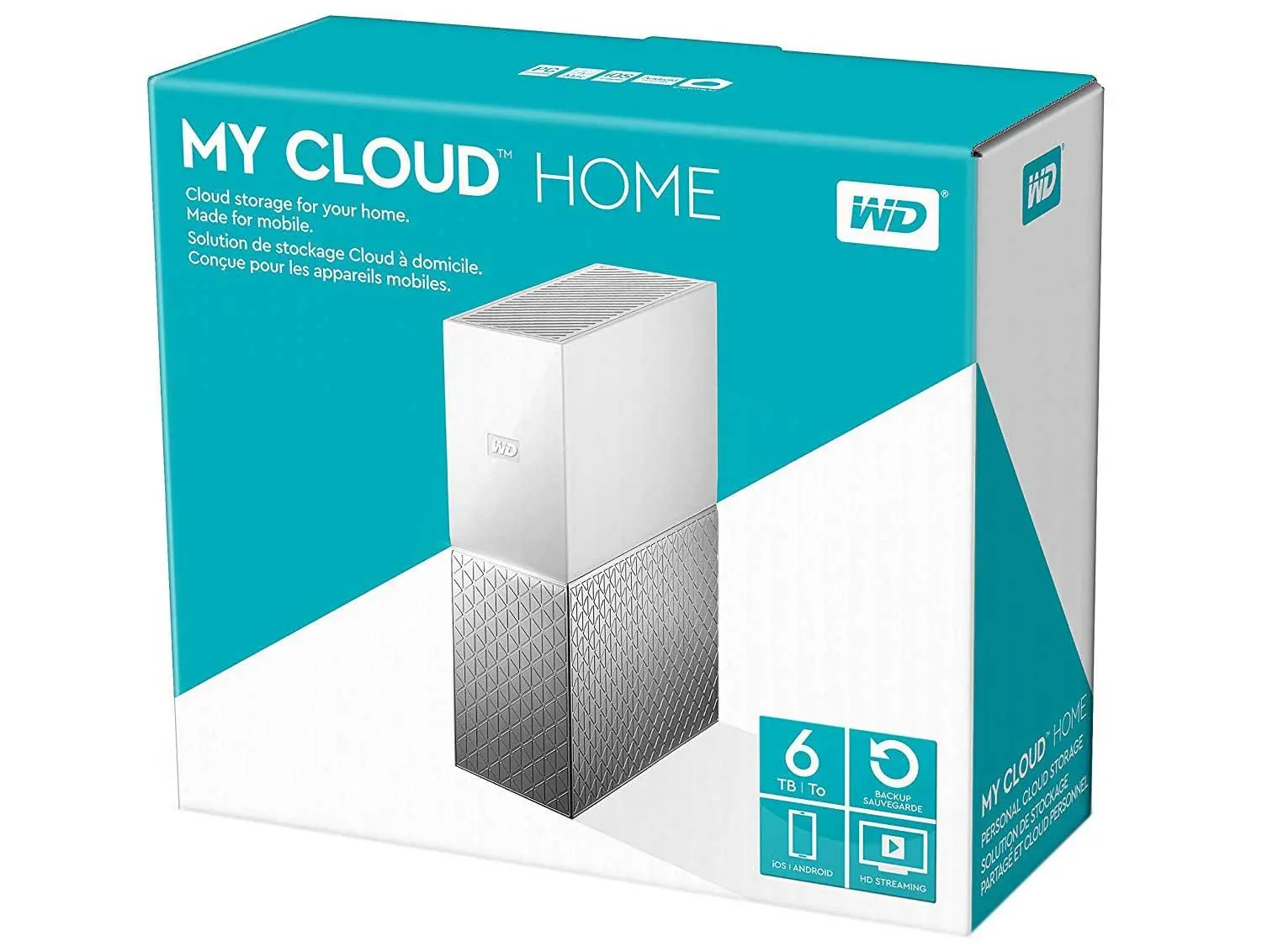 Dysk sieciowy WD My Cloud Home 6TB Biało-srebrny