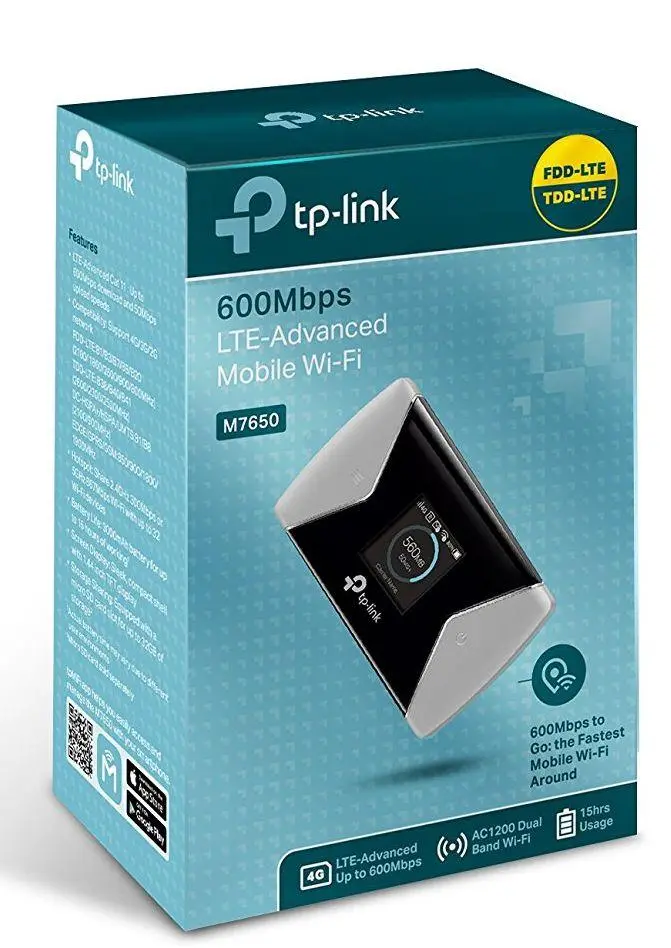 Router bezprzewodowy z 4G TP-LINK M7650 Szary