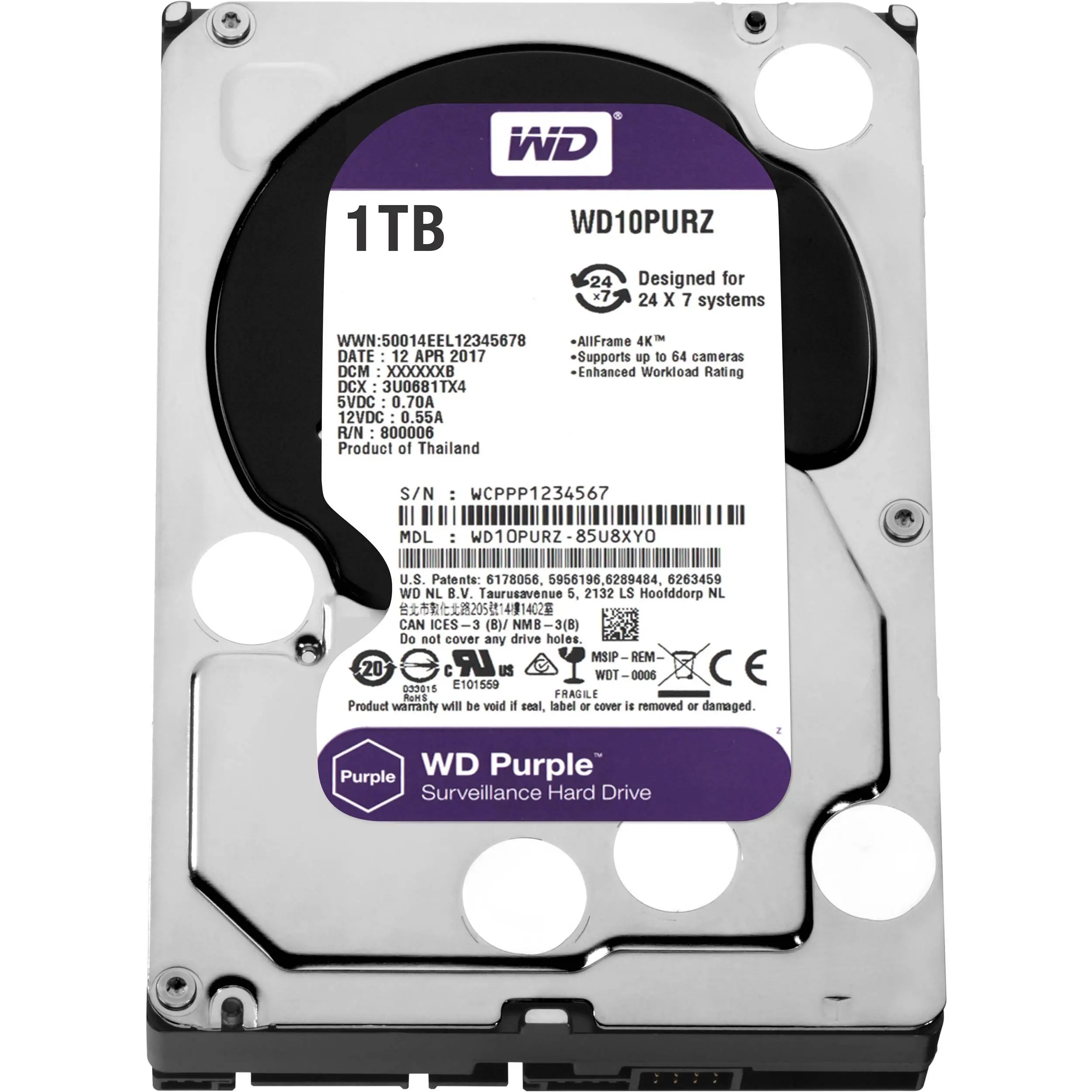 Dysk WD Purple WD10PURZ 1TB  3,5"