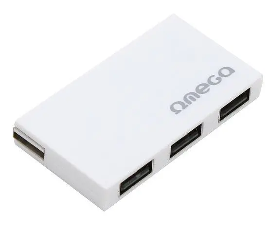 Hub USB Omega OUH24BBW Biały