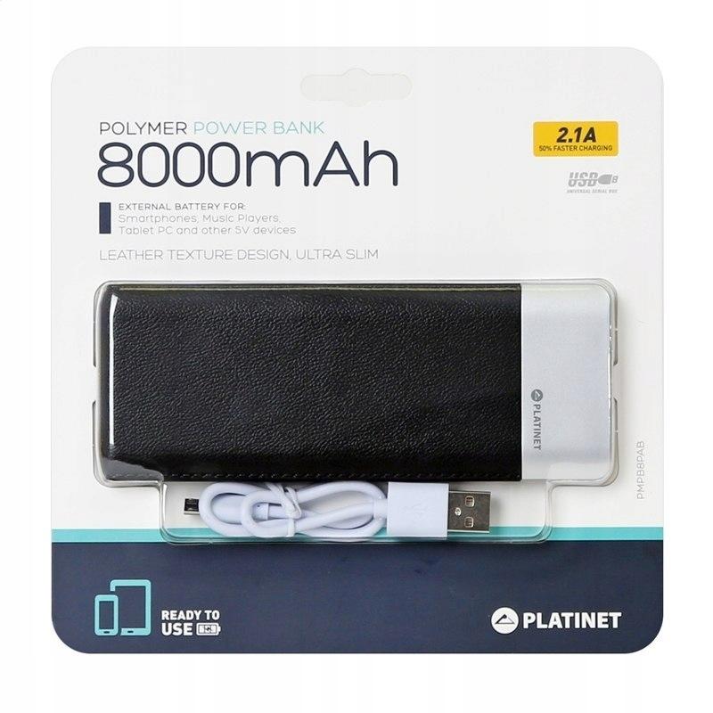Powerbank Platinet PMPB8PAB 8000mAh (czarny)