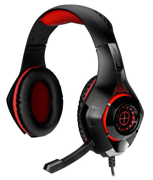 Słuchawki przewodowe z mikrofonem Tracer Battle Heroes Gunman - czerwony