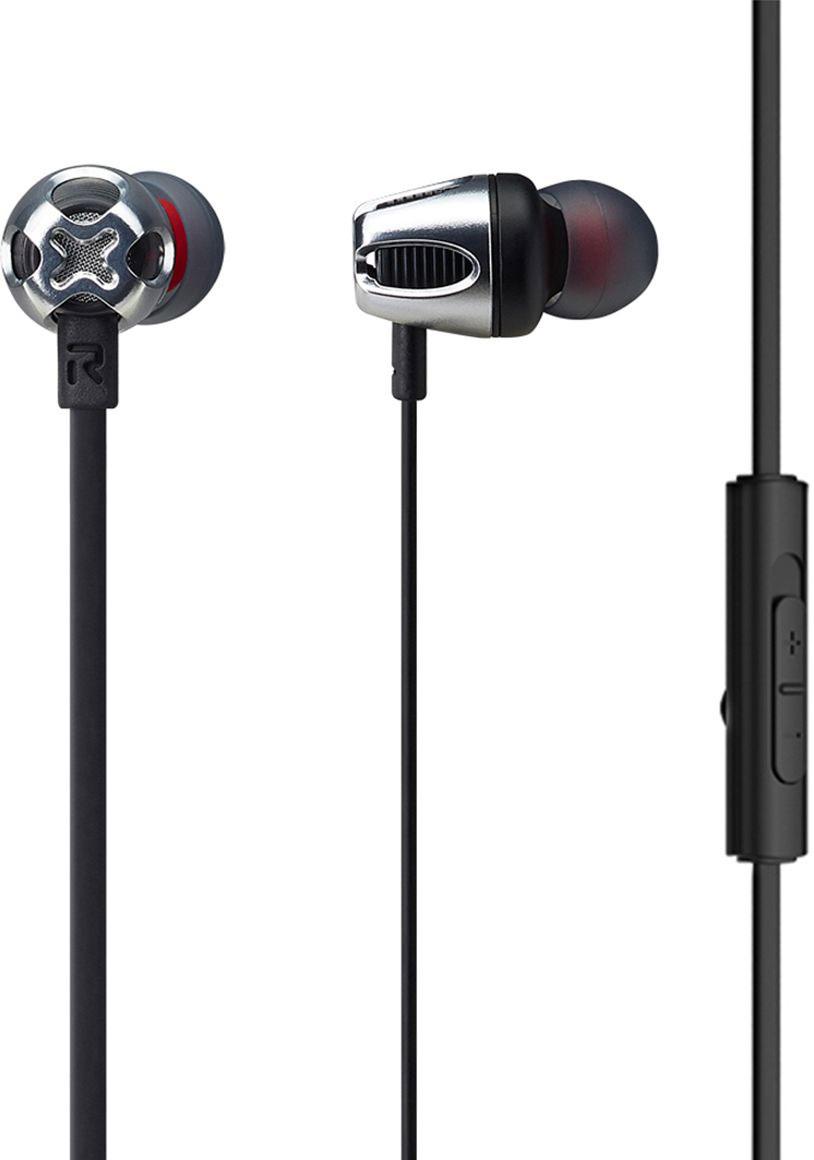 Słuchawki przewodowe Cresyn C465S - dokanałowe - mikrofon - czarny