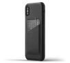 Mujjo Full Leather Wallet Case iPhone X (czarny)