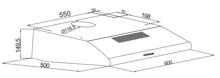 Okap Amica OSS 622 Srebrny
