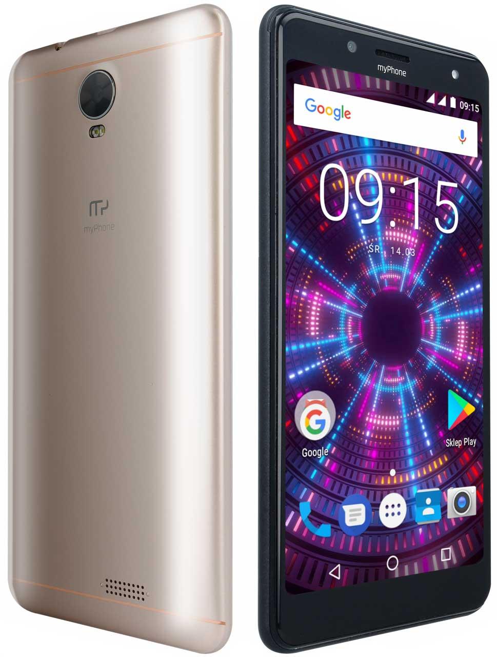 Smartfon myPhone Fun 18x9 (złoty)