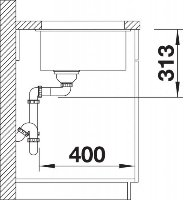 Zlewozmywak Blanco SUBLINE 400-U 523430 (muszkat)