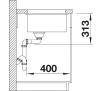 Zlewozmywak Blanco SUBLINE 500-U 523437 - jaśmin - granitowy - podwieszany