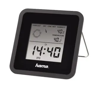 Zegar z termometrem Hama TH50 Czarny