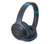 Słuchawki bezprzewodowe Audio-Technica ATH-S200BTGBL Nauszne Bluetooth 4.1 Czarno-niebieski