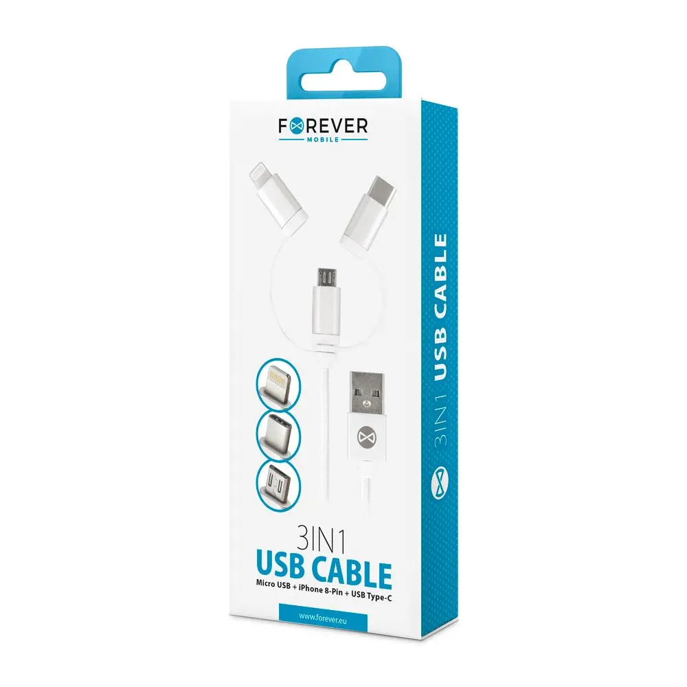 Kabel Forever T_01625 Biały