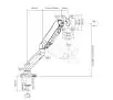 Uchwyt do monitora Techlink MADMGSB od 13" do 27" Max 6,5kg