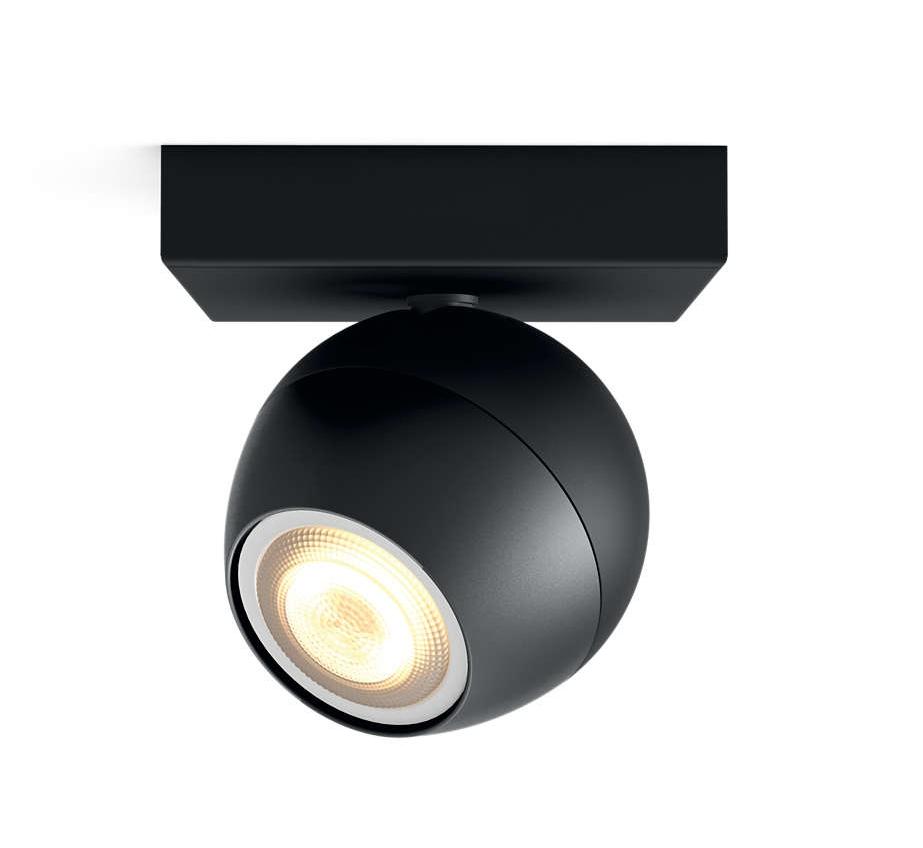 Oświetlenie punktowe Philips Hue White Ambiance Buckram (czarny)