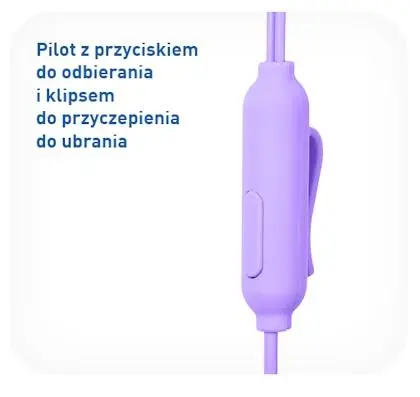 Słuchawki przewodowe Reinston EZS008 Dokanałowe Mikrofon Fioletowy
