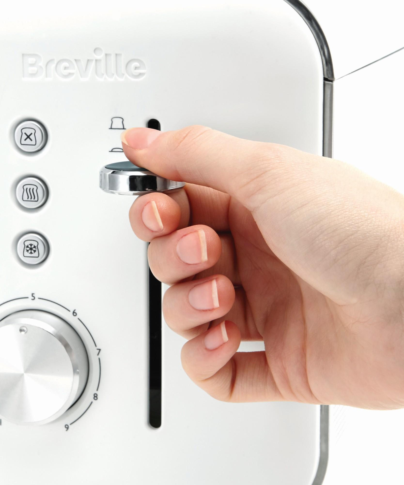 Toster Breville High Gloss VTT676X Ruszt do bułek Rozmrażanie 850W