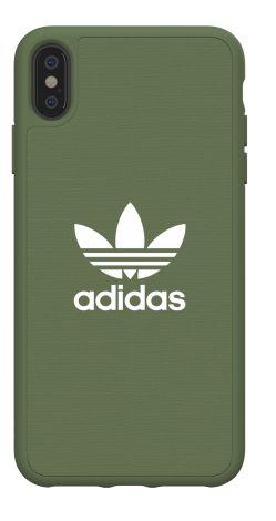 Etui Adidas Moulded Case Canvas do iPhone Xs Max (zielony)
