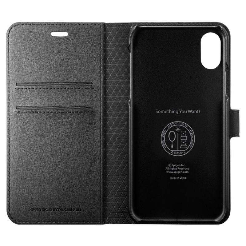 Etui Spigen Wallet S 063CS25120 do iPhone Xs (czarny)
