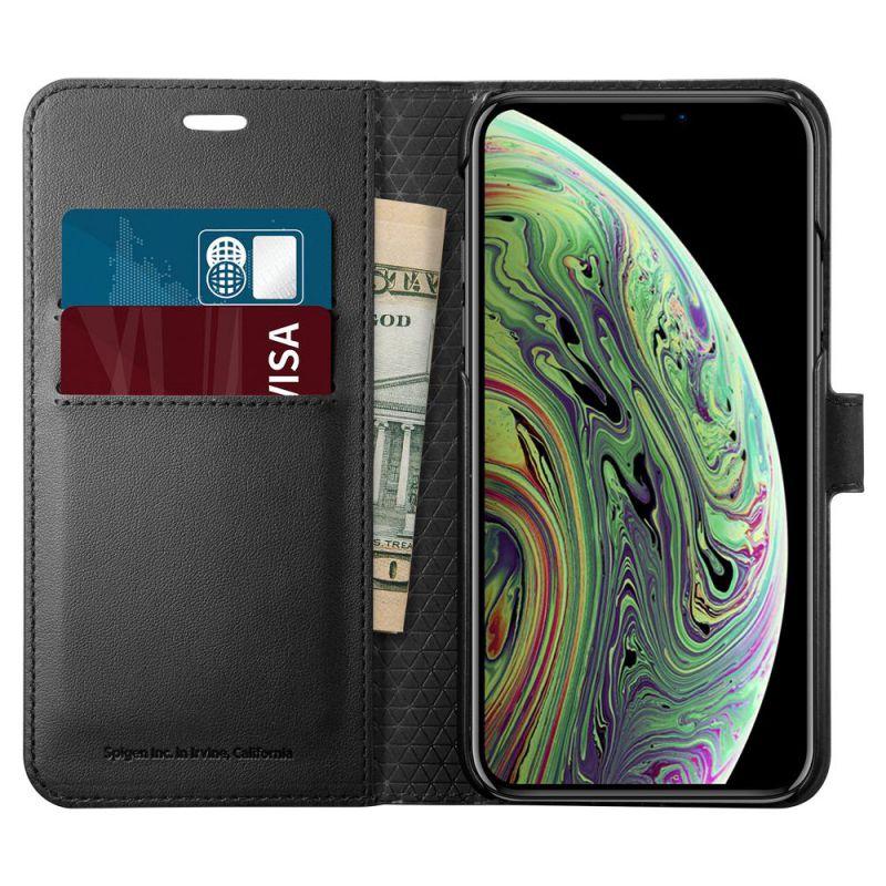 Etui Spigen Wallet S 063CS25120 do iPhone Xs (czarny)