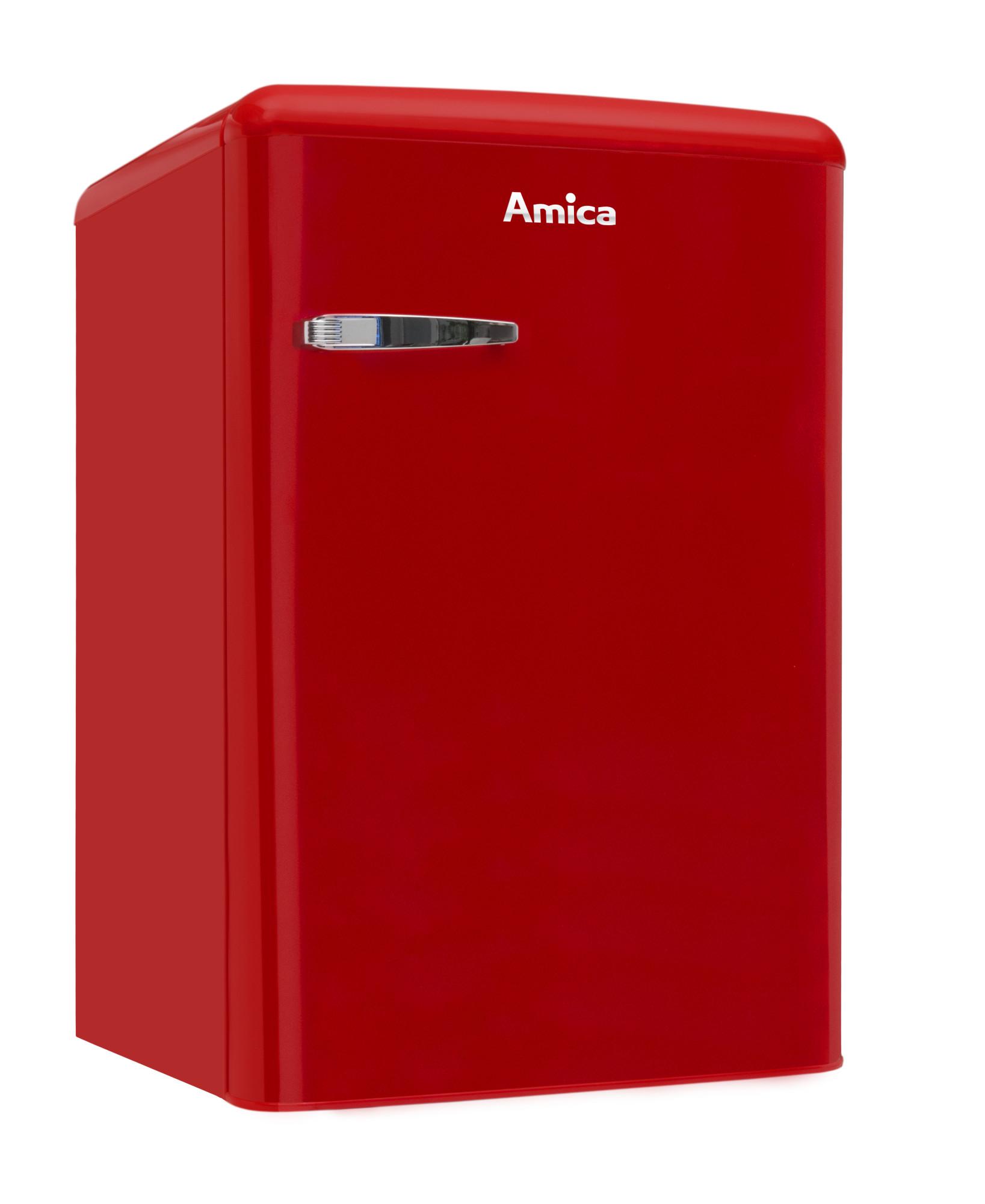 Lodówka Amica KS15610R 86cm Czerwony