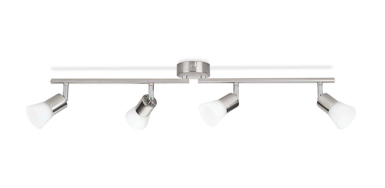 Philips Decagon bar/tube nickel 4x4.3W 230V 50254/17/E1