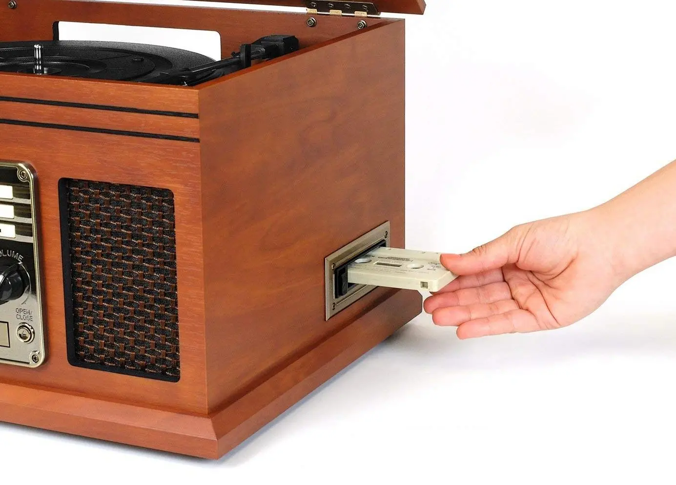 Gramofon Victrola VTA-200B-MA Manualny Napęd paskowy Bluetooth Brązowy