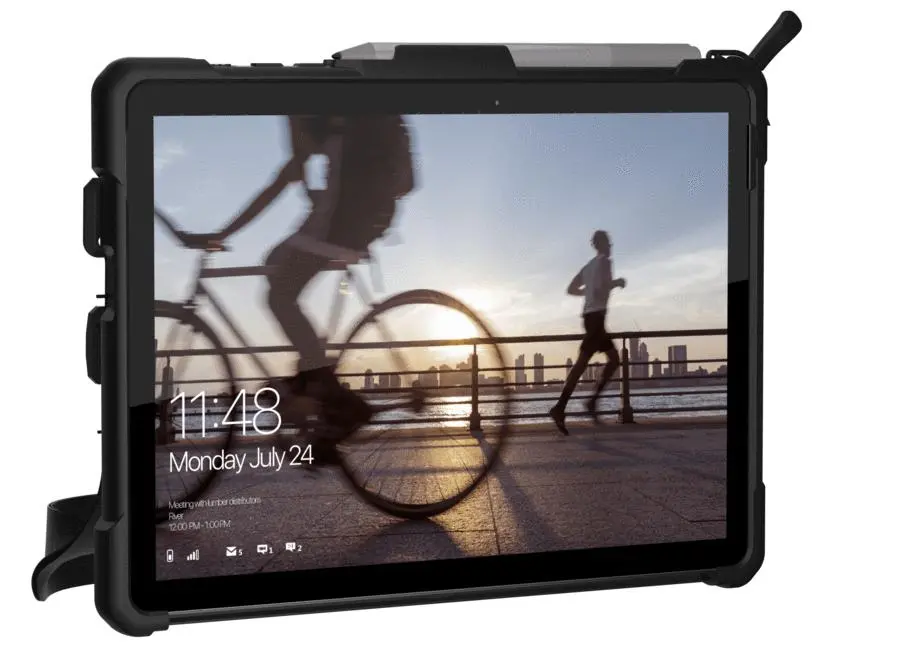 Etui na tablet UAG Plasma Microsoft Surface Go + podstawka i pasek na ramię Lodowy