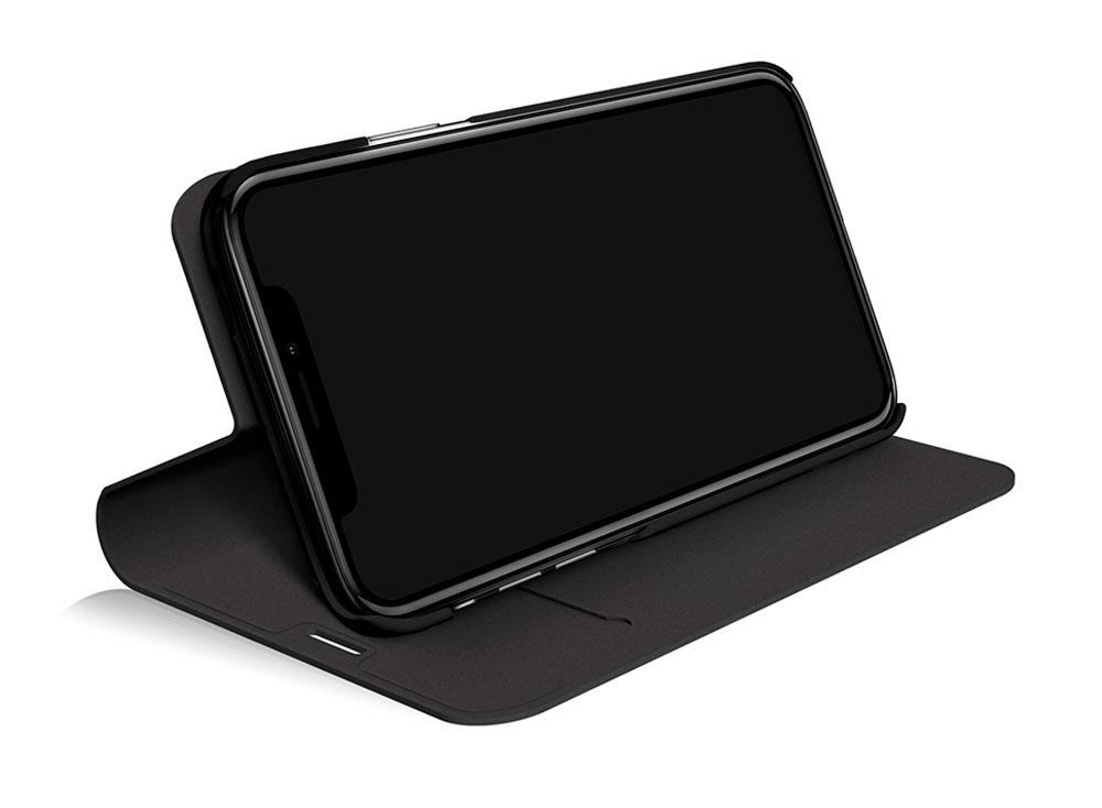 Etui Black Rock Material Pure Booklet do iPhone X (czarny)