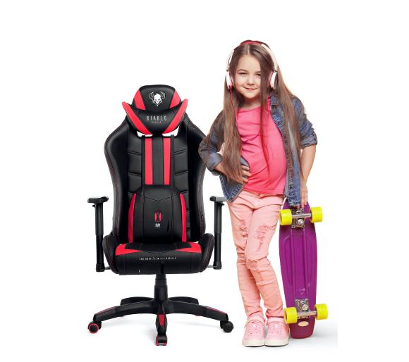 fotel gamingowy Diablo Chairs X-Ray Kids Size (czarno-czerwony)