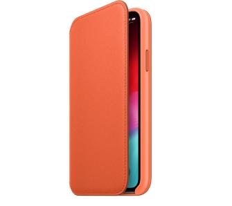 Etui Apple Leather Folio do iPhone Xs MVFC2ZM/A oranż