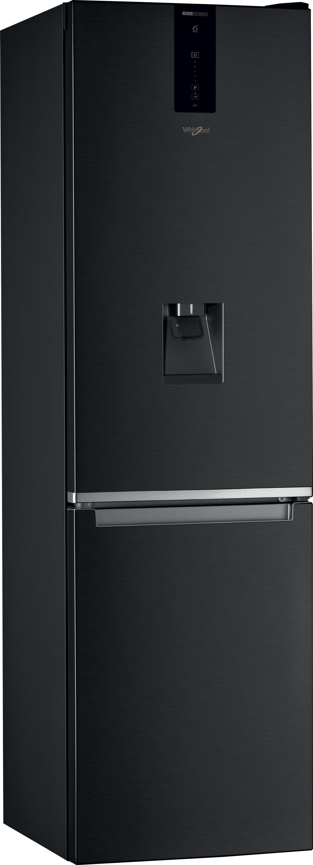 Lodówka Whirlpool W7 921O K AQUA Pełny No Frost 201cm Dystrybutor wody Czarny