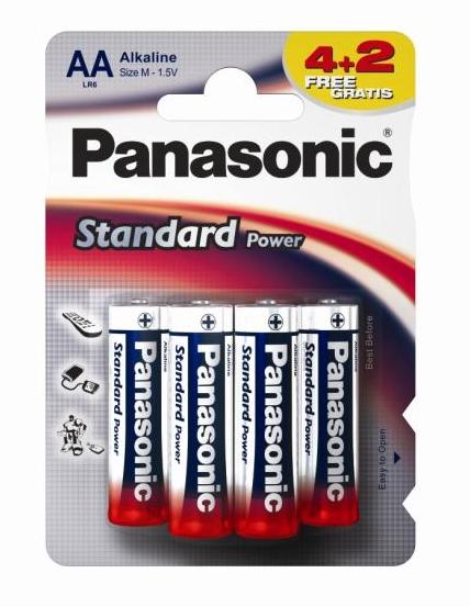 Baterie Panasonic AA Standard (6 szt.)