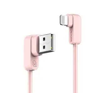 Kabel USAMS kątowy U-flow Lightning US-SJ165 Różowy
