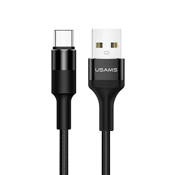 Kabel USAMS pleciony U5 2A USB-C US-SJ221 Czarny