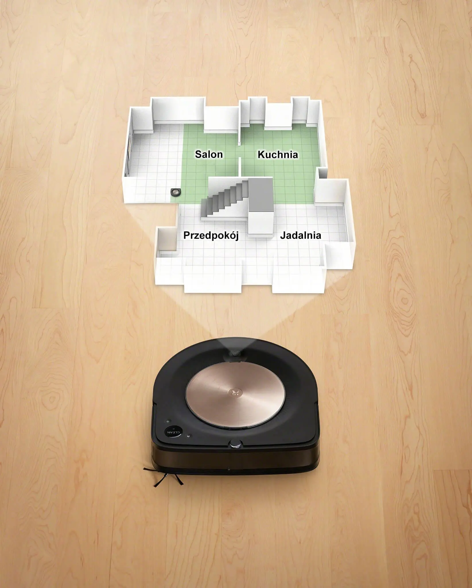 Robot sprzątający iRobot Roomba s9+ Stacja oczyszczająca Tworzenie mapy pomieszczenia 65dB