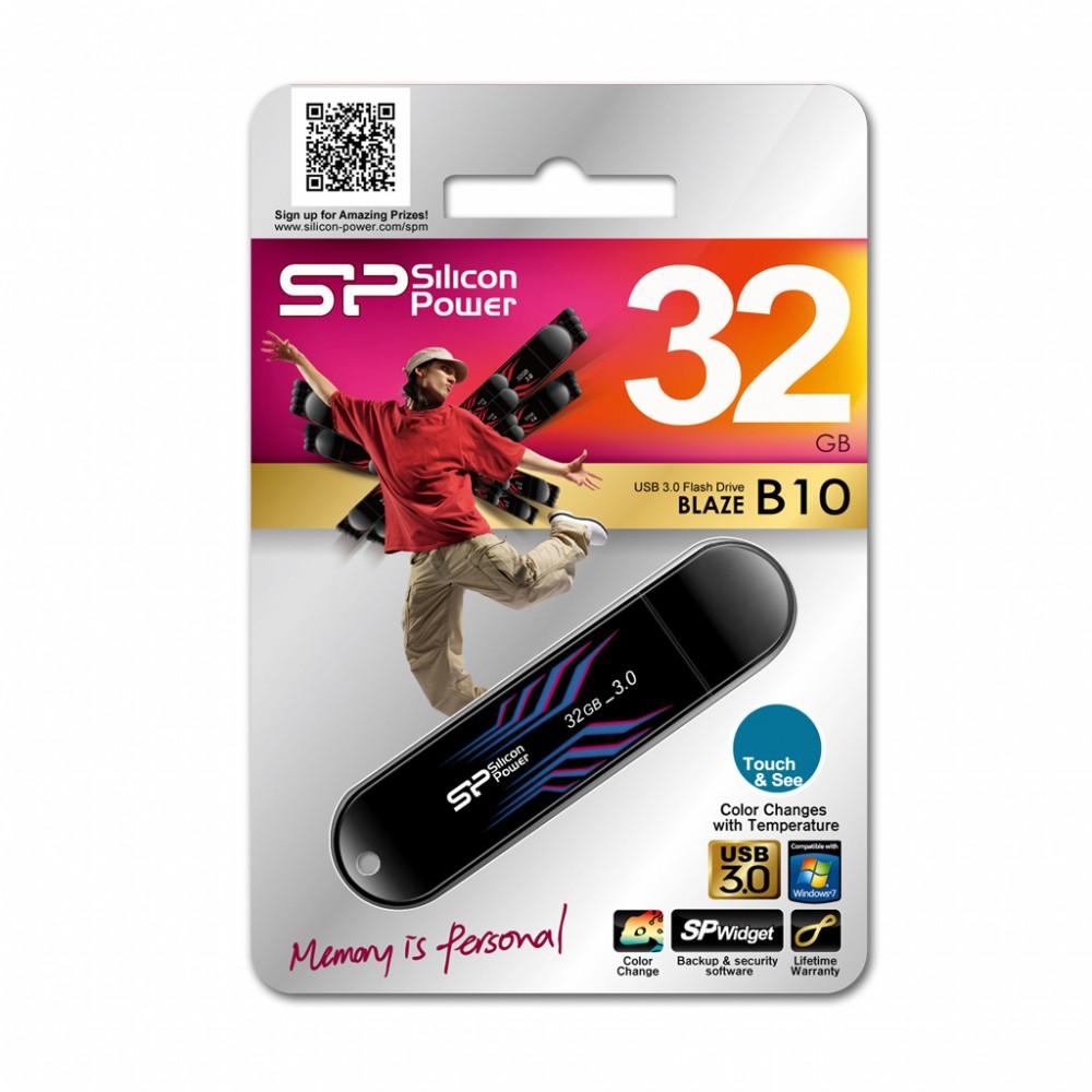PenDrive Silicon Power Blaze B10 32GB USB 3.0 (czarny)