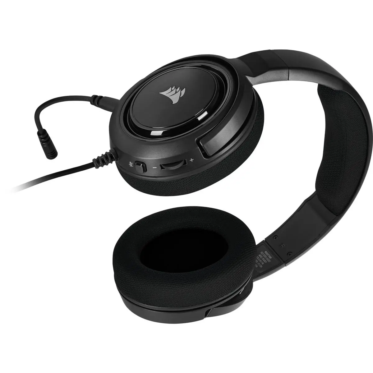 Słuchawki przewodowe z mikrofonem Corsair HS45 Carbon Surround 7.1 CA-9011220-EU Nauszne Czarny
