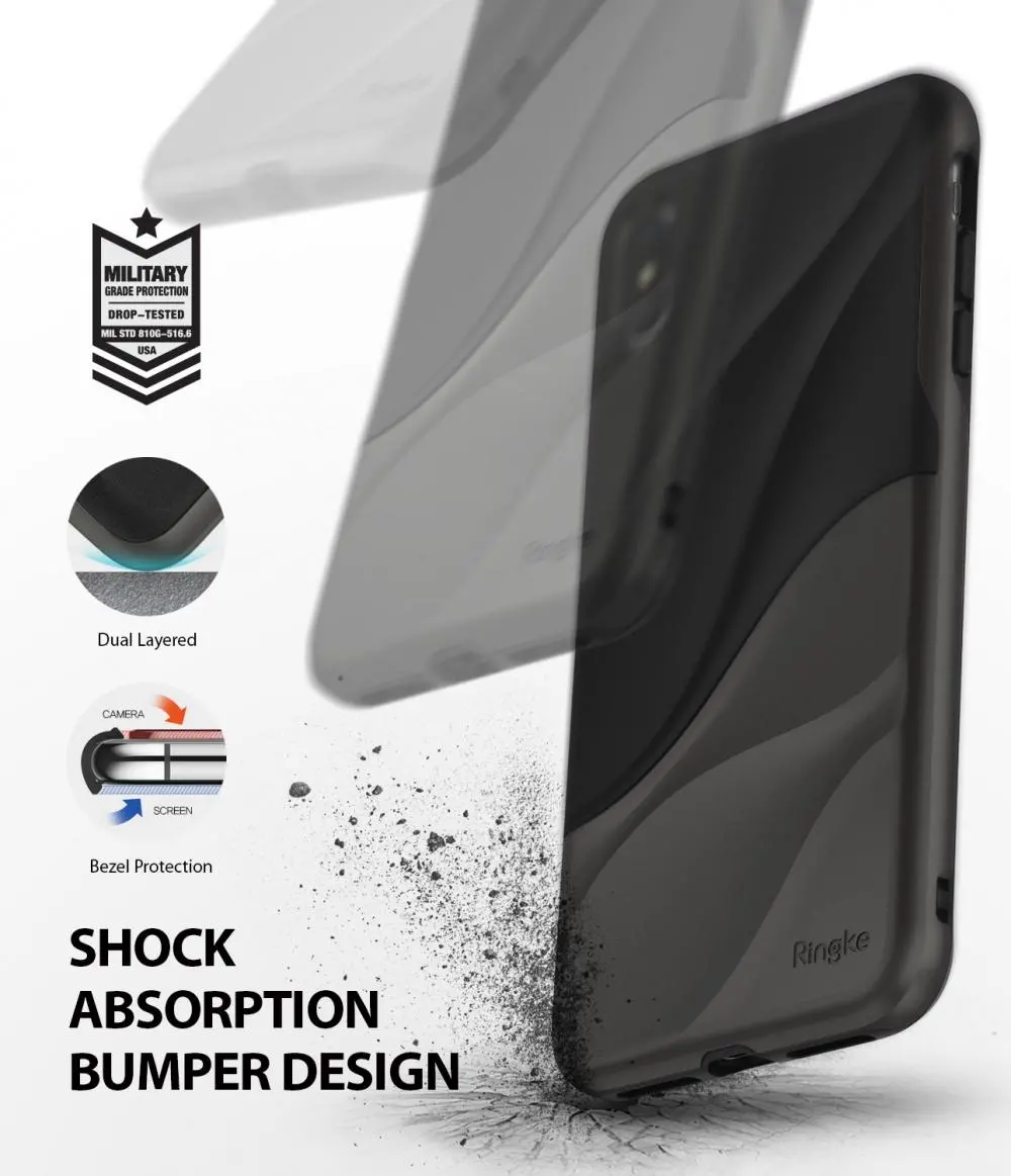 Etui Ringke Wave do iPhone Xs Max metallic chrome