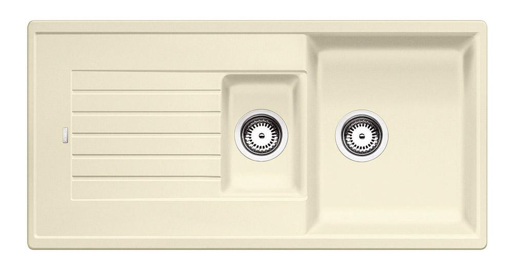 Zlewozmywak Blanco ZIA 6 S 514743 - jaśmin - granitowy - wpuszczany w blat - ociekacz