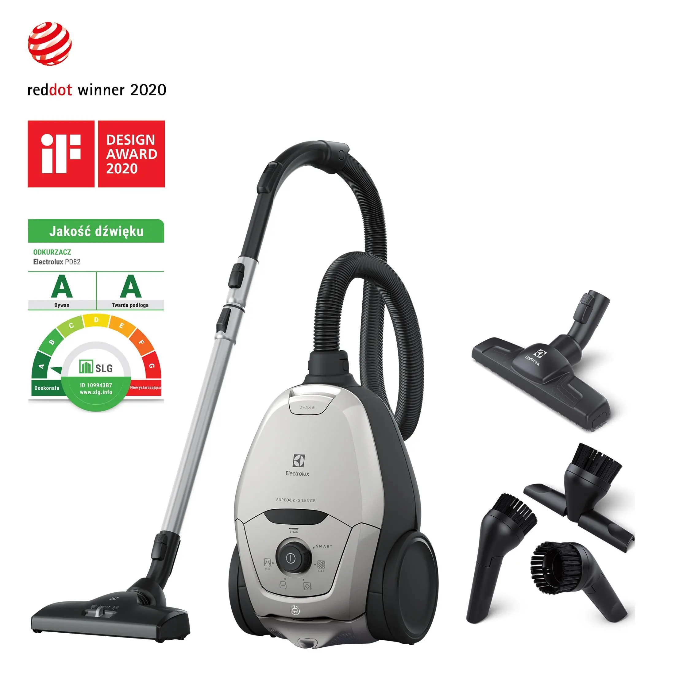 Odkurzacz Electrolux Pure D82-4MG Silence 500W Szczotka do parkietów