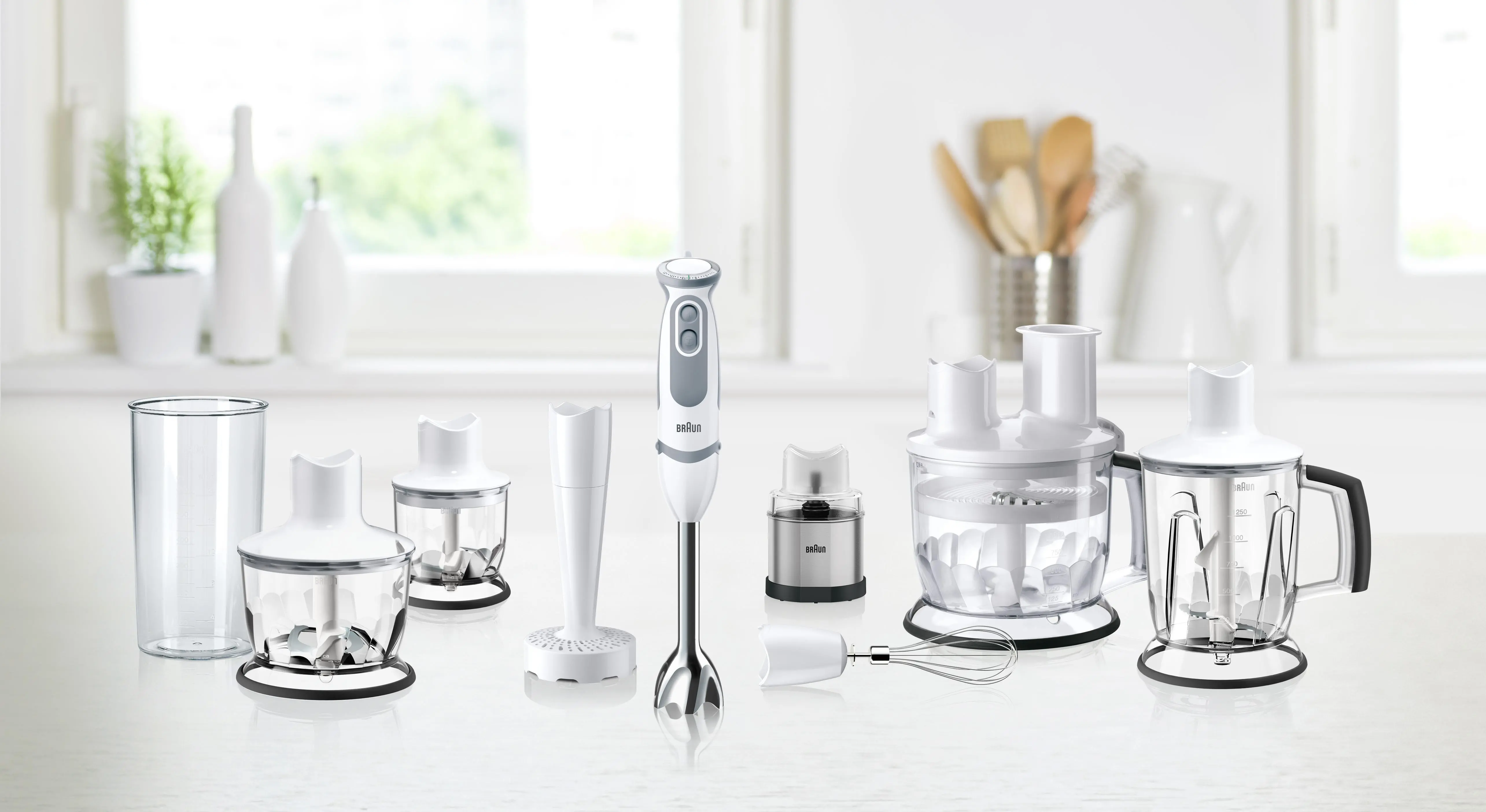 Blender Braun MultiQuick 5 Vario MQ 5245 WH 1000W Szatkownica Rozdrabniacz Końcówka do ubijania
