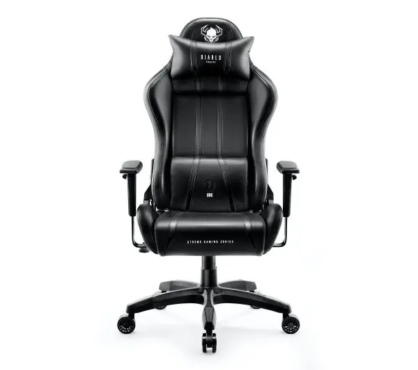 Крісло Diablo Chairs X-One 2.0 King Size Gamingowy do 160kg Skóra ECO Tkanina Czarno-czarny